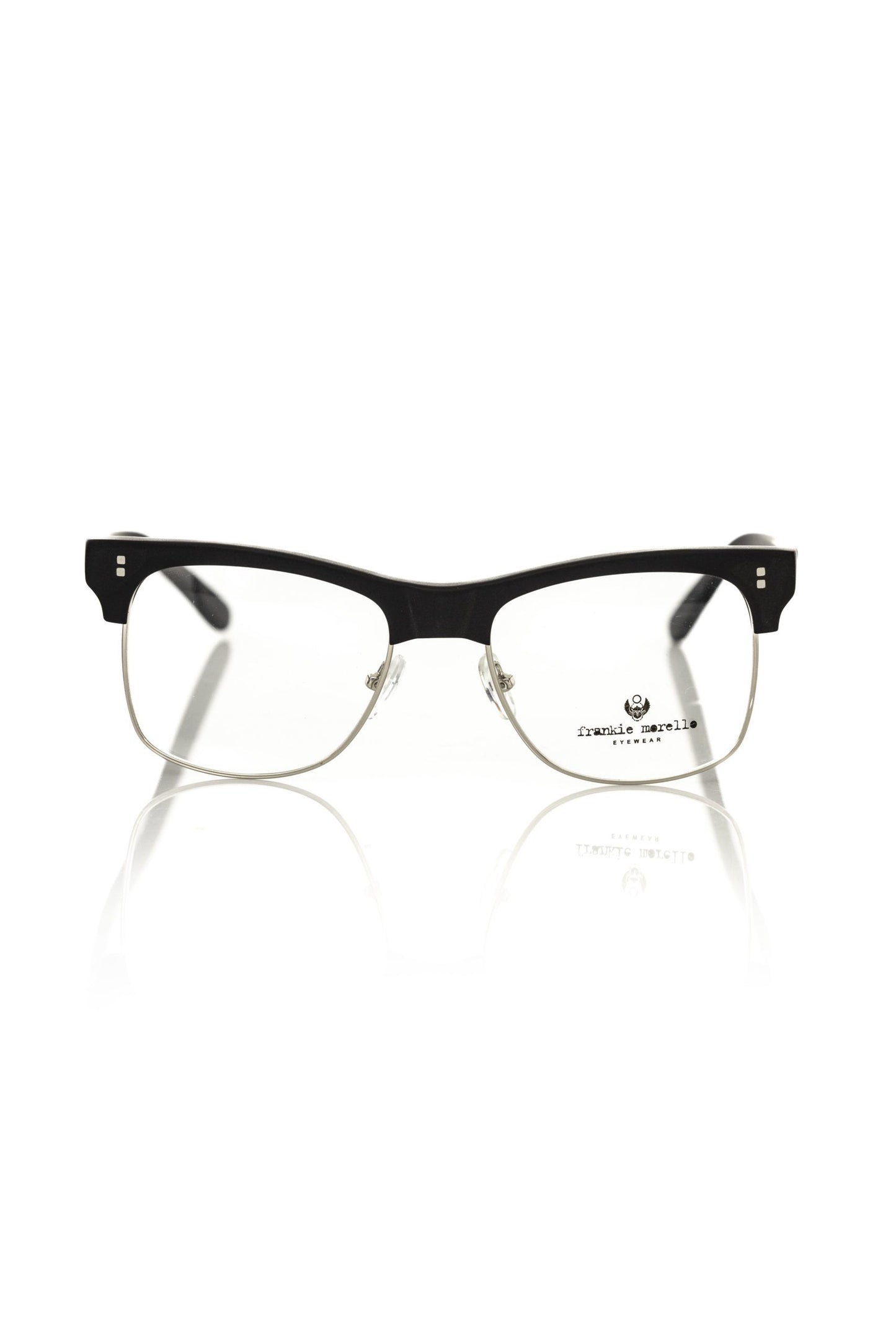 Black Metallic Unisex Eyeglass Frame
