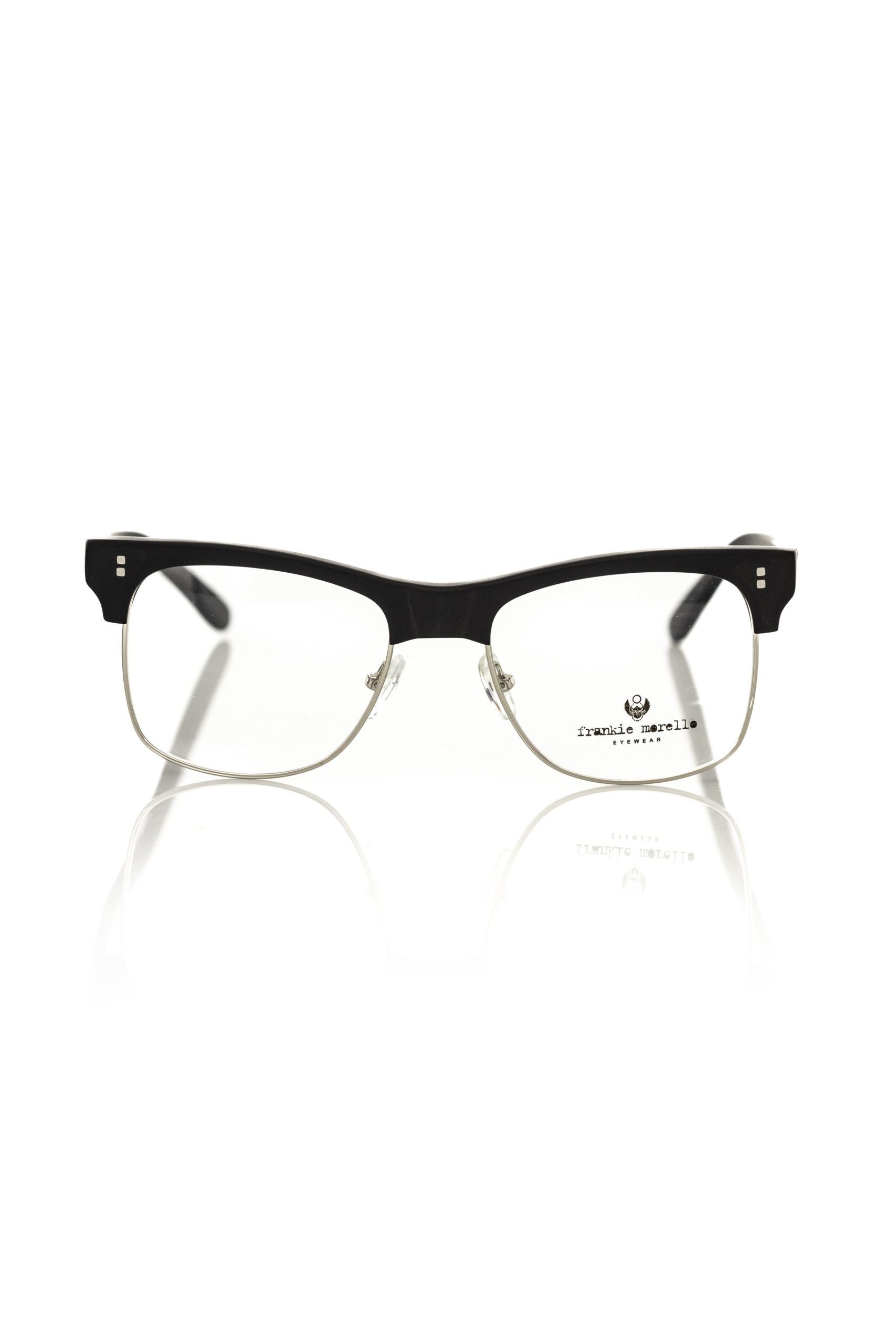 Black Metallic Unisex Eyeglass Frame