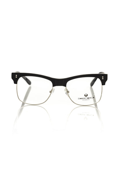 Black Metallic Men's Eyeglass Frame
