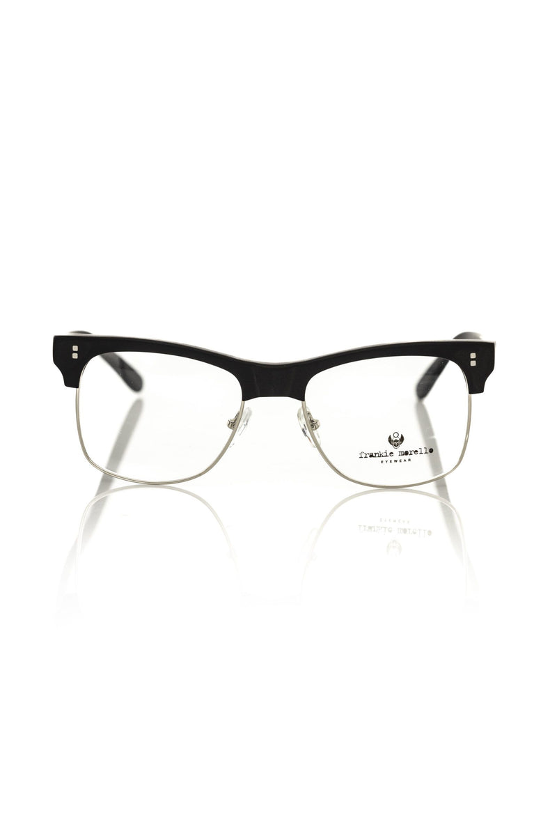 Black Metallic Men's Eyeglass Frame