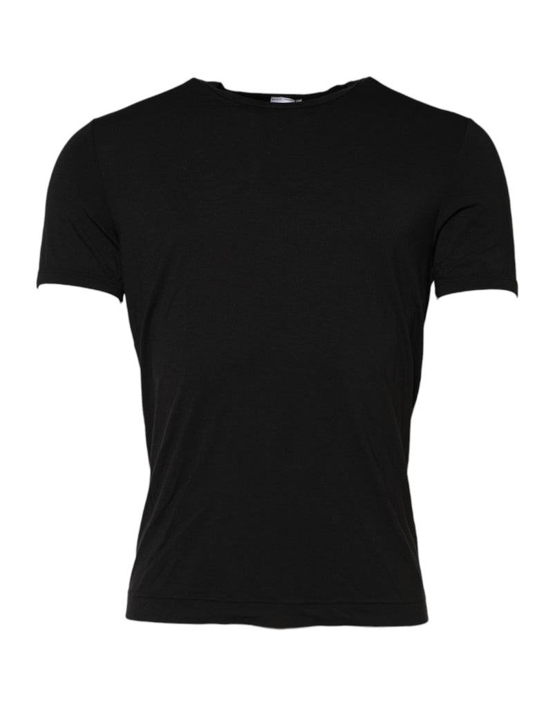 Black Modal Men Crew Neck Underwear T-shirt-Dolce & Gabbana-LabelTerrace.com