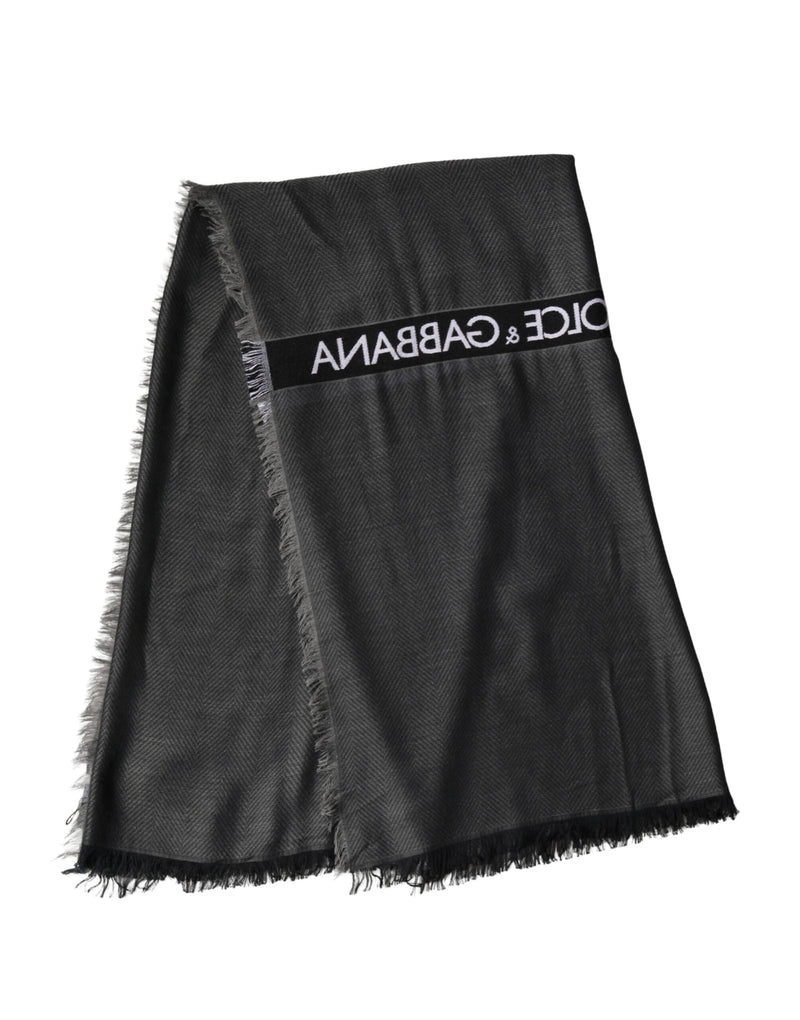 Black Modal Warmer Shawl Fringes 140cm x 134cm Men Scarf