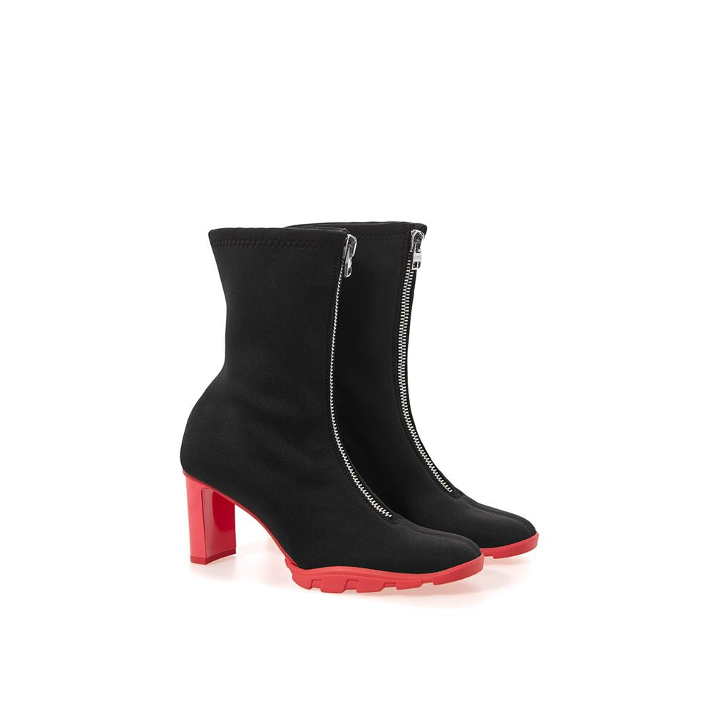 Black Neoprene Boot-Alexander McQueen-LabelTerrace.com