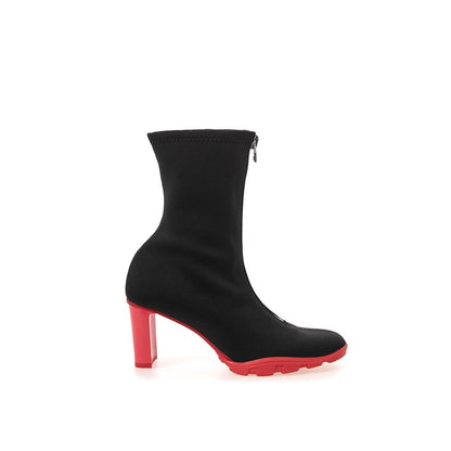 Black Neoprene Boot-Alexander McQueen-LabelTerrace.com