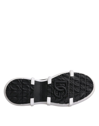 Black Nylon Galileo High Top Sneakers Shoes-Dolce & Gabbana-LabelTerrace.com
