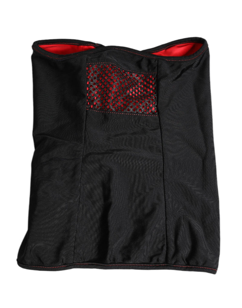 Black Nylon Knitted Neck Warmer Balaclava Scarf-Dolce & Gabbana-LabelTerrace.com