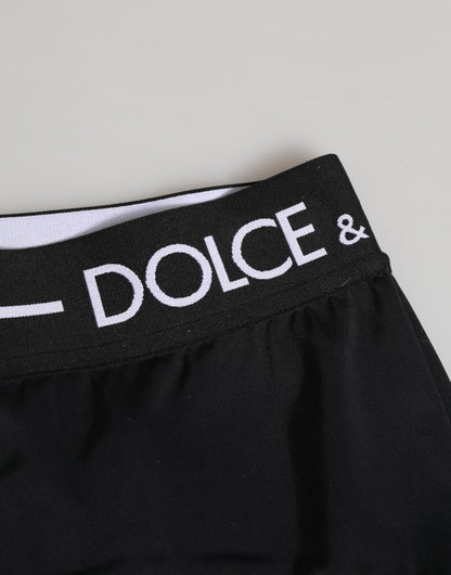 Black Nylon Logo Waistband Shorts Underwear-Dolce & Gabbana-LabelTerrace.com