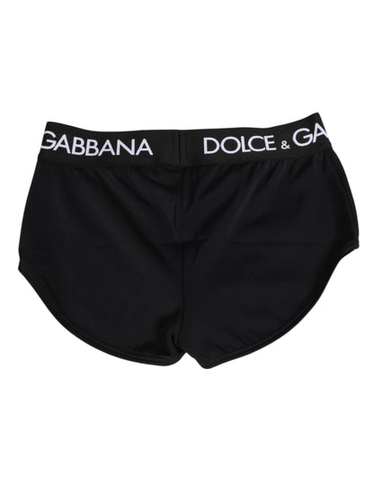 Black Nylon Logo Waistband Shorts Underwear-Dolce & Gabbana-LabelTerrace.com