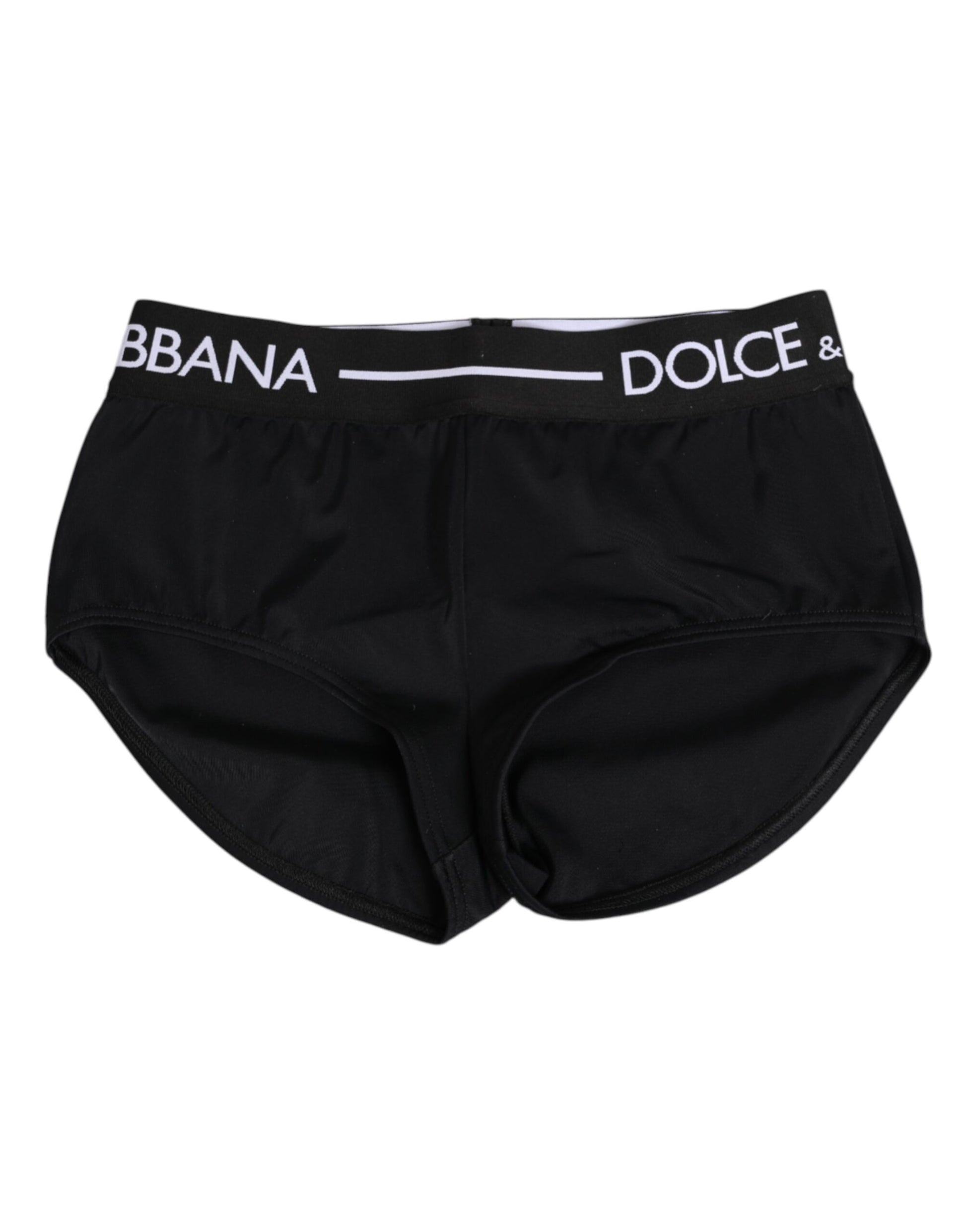 Black Nylon Logo Waistband Shorts Underwear-Dolce & Gabbana-LabelTerrace.com