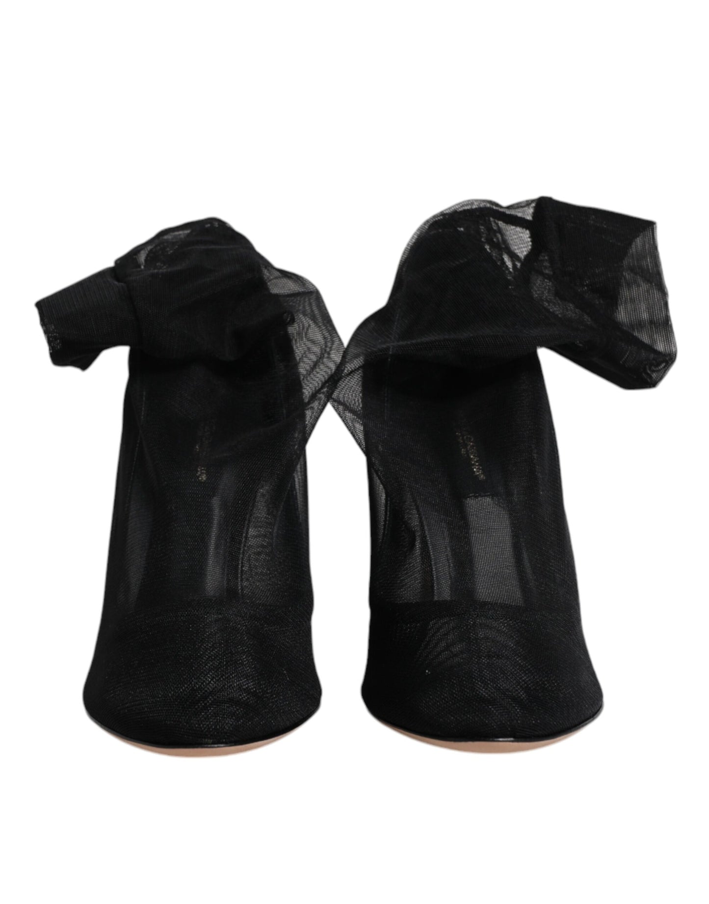 Black Nylon Mesh Sock Style Boots Shoes-Dolce & Gabbana-LabelTerrace.com