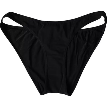 Black Nylon Swimwear Beachwear Bottom Bikini-Dolce & Gabbana-LabelTerrace.com