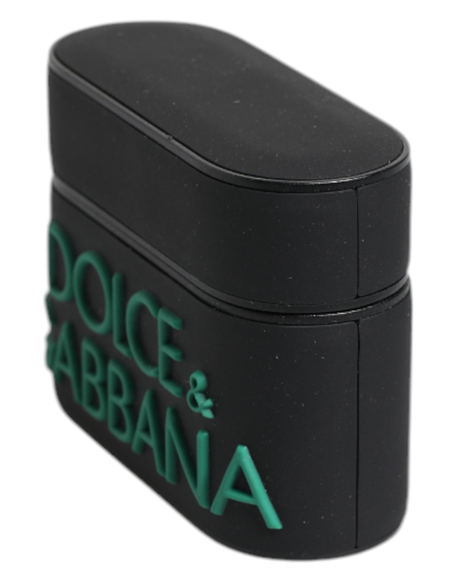 Black Orange Silicone Embossed Logo Airpods Case-Dolce & Gabbana-LabelTerrace.com