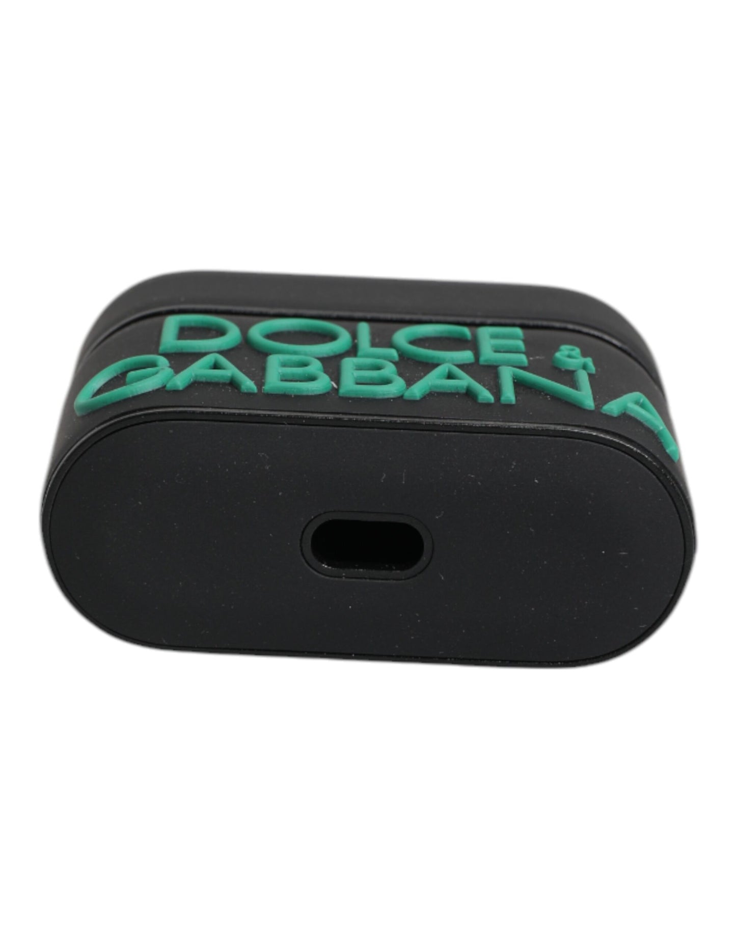 Black Orange Silicone Embossed Logo Airpods Case-Dolce & Gabbana-LabelTerrace.com