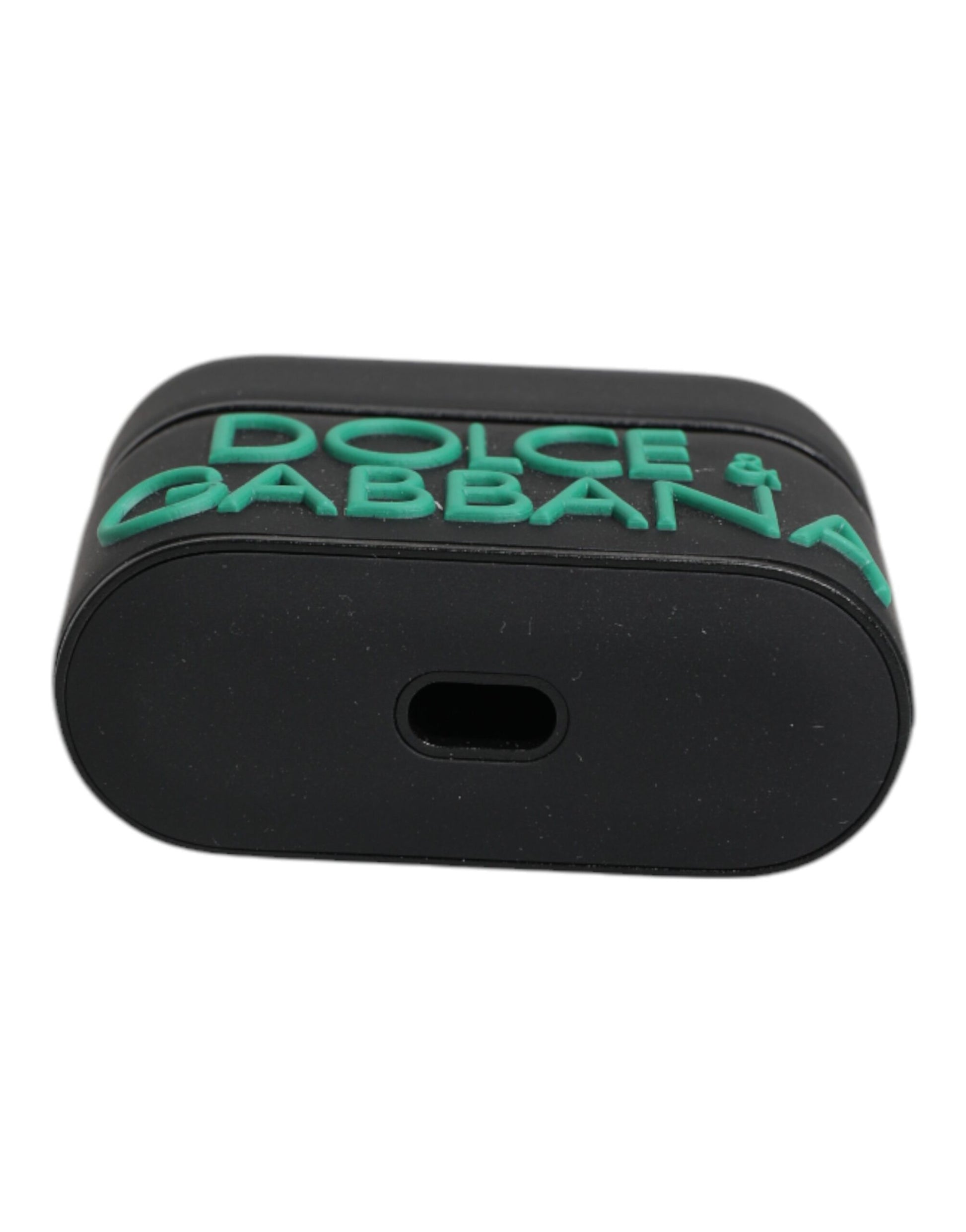 Black Orange Silicone Embossed Logo Airpods Case-Dolce & Gabbana-LabelTerrace.com