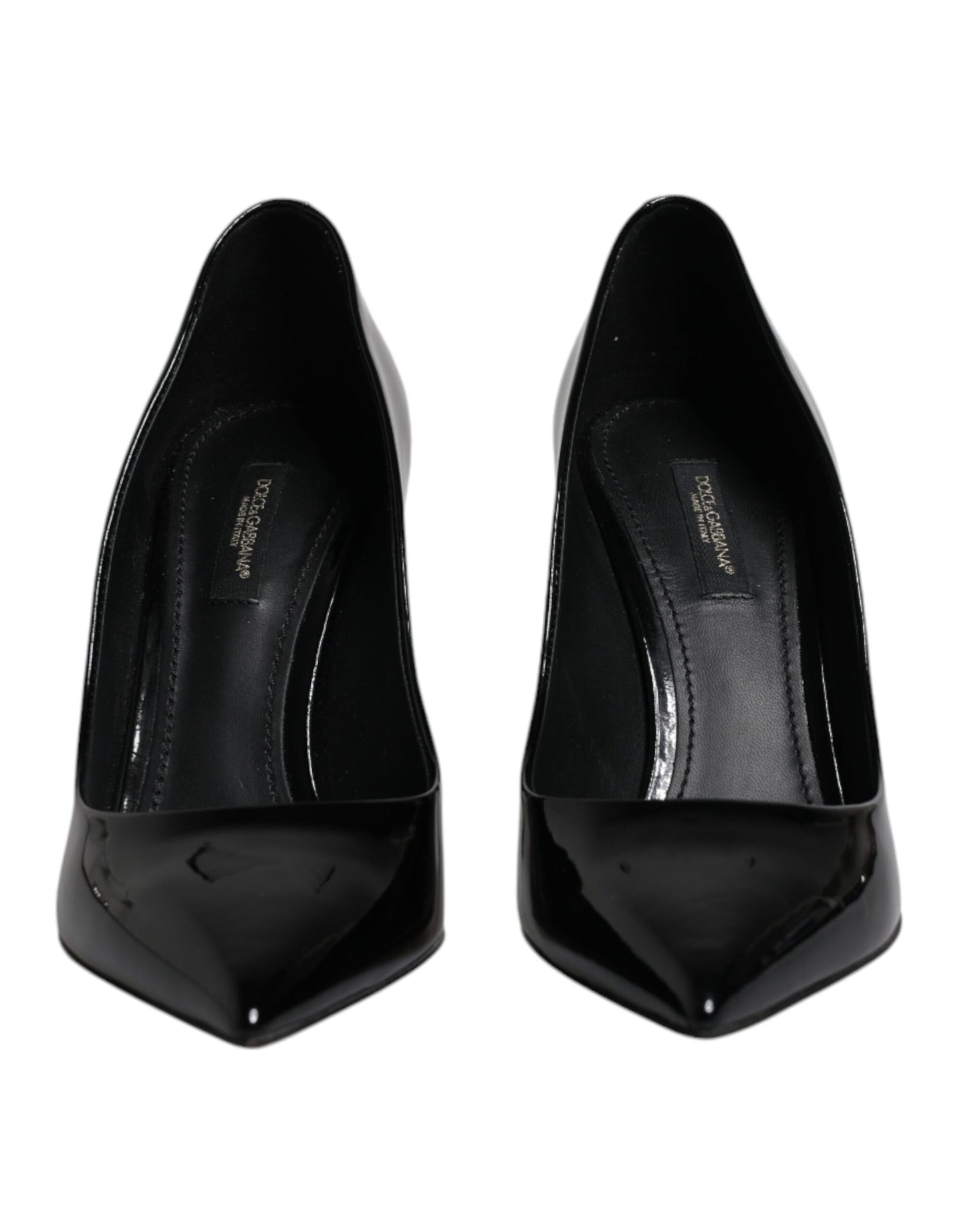 Black Patent Leather High Heels Pumps Shoes-Dolce & Gabbana-LabelTerrace.com