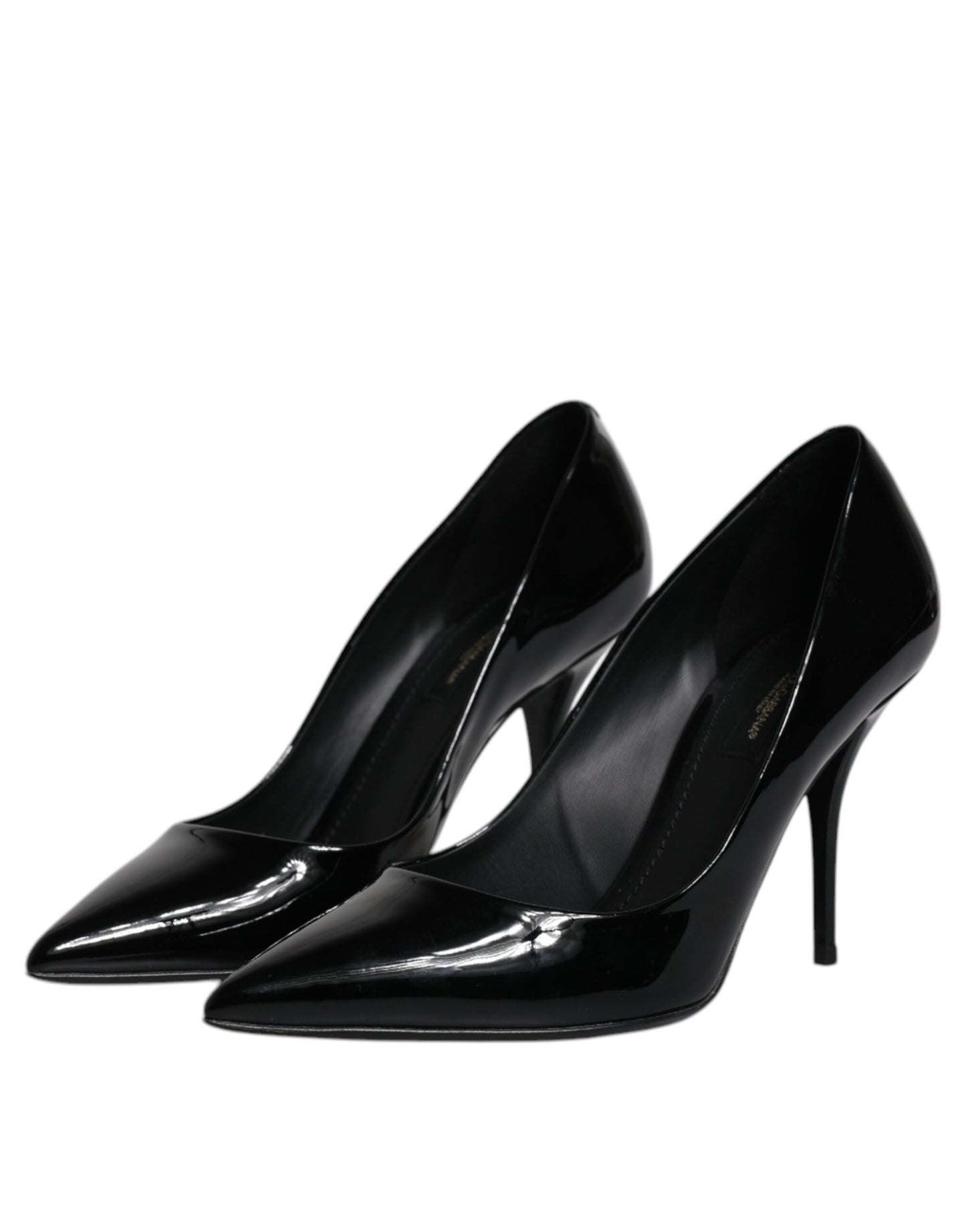 Black Patent Leather High Heels Pumps Shoes-Dolce & Gabbana-LabelTerrace.com