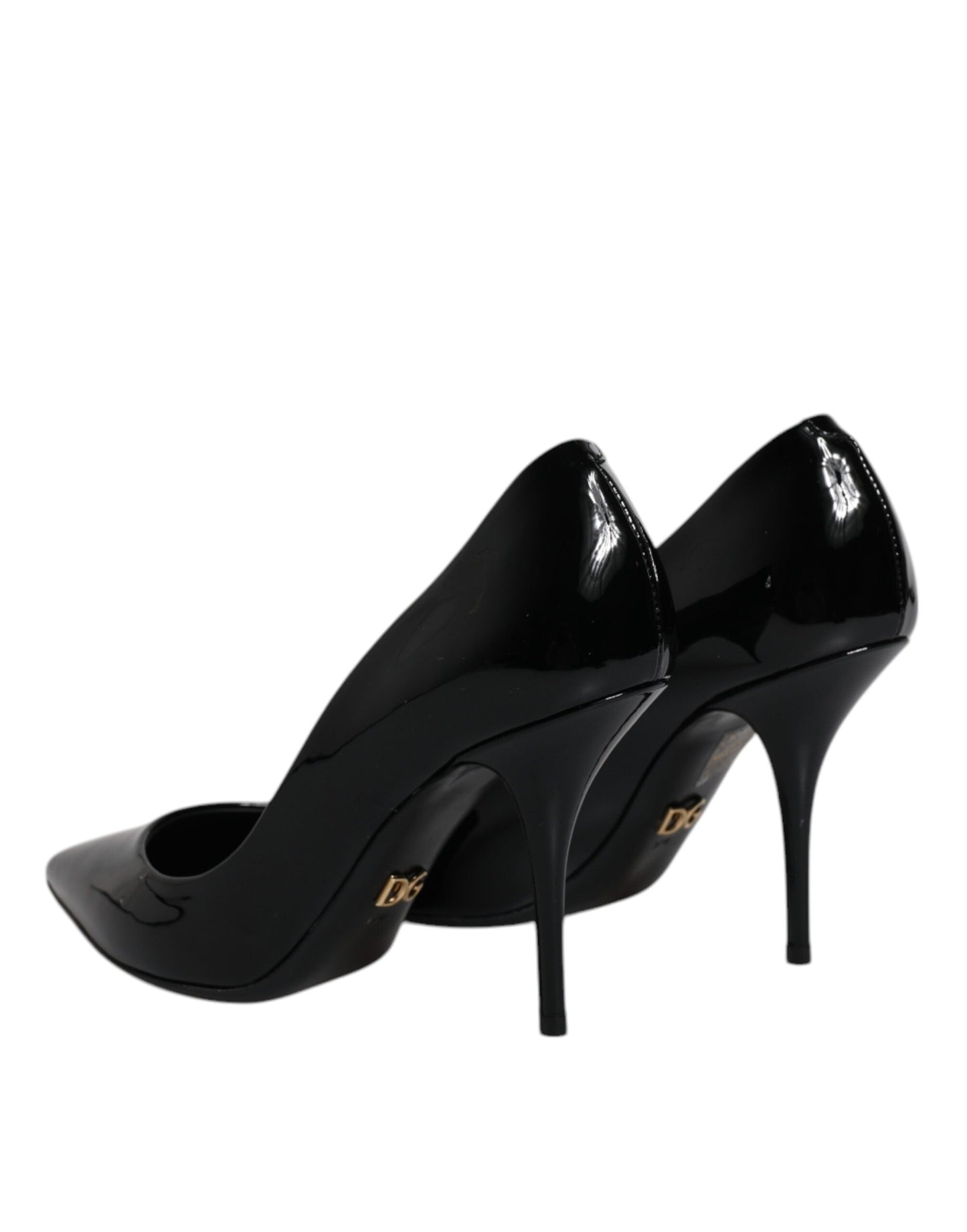 Black Patent Leather High Heels Pumps Shoes-Dolce & Gabbana-LabelTerrace.com