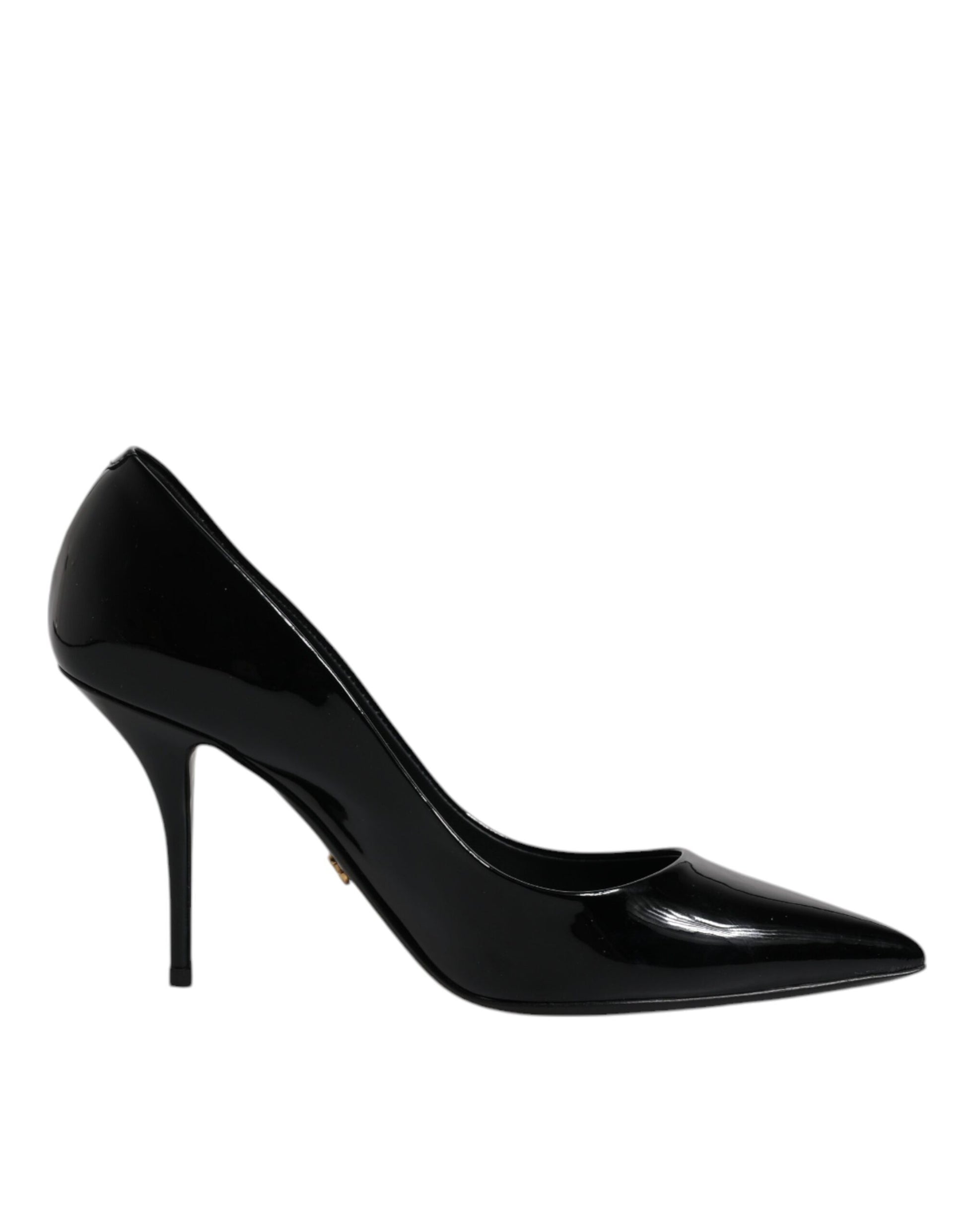 Black Patent Leather High Heels Pumps Shoes-Dolce & Gabbana-LabelTerrace.com
