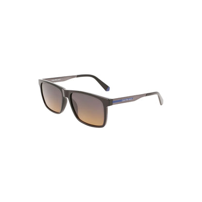 Black Plastic Men Sunglass-Calvin Klein-LabelTerrace.com