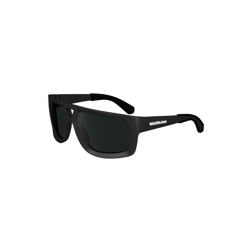Black Plastic Men Sunglasses-Calvin Klein-LabelTerrace.com