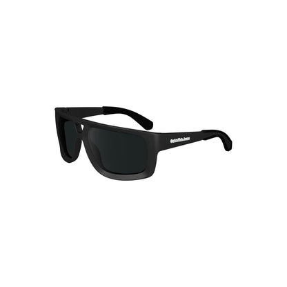 Black Plastic Men Sunglasses-Calvin Klein-LabelTerrace.com