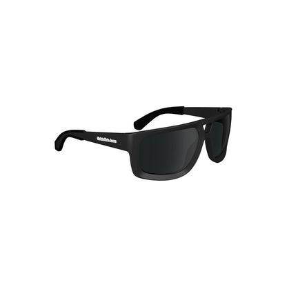 Black Plastic Men Sunglasses-Calvin Klein-LabelTerrace.com