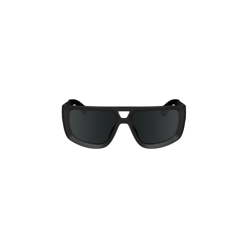Black Plastic Men Sunglasses-Calvin Klein-LabelTerrace.com