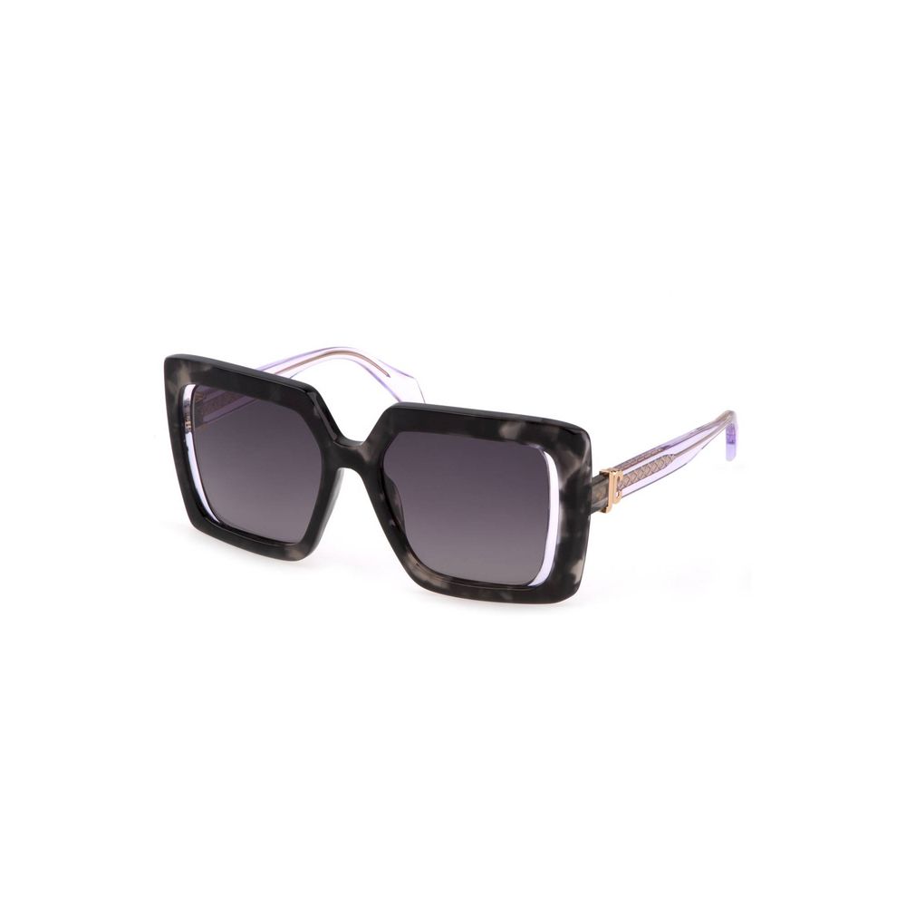Black Plastic Women Sunglass-Just Cavalli-LabelTerrace.com