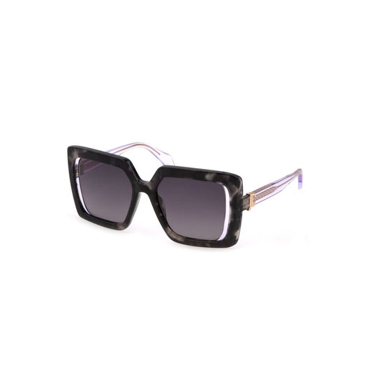 Black Plastic Women Sunglass-Just Cavalli-LabelTerrace.com