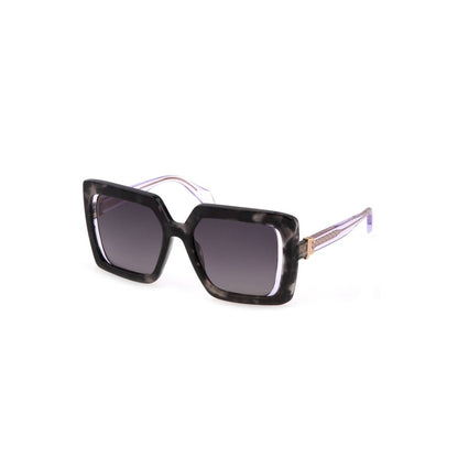 Black Plastic Women Sunglass-Just Cavalli-LabelTerrace.com