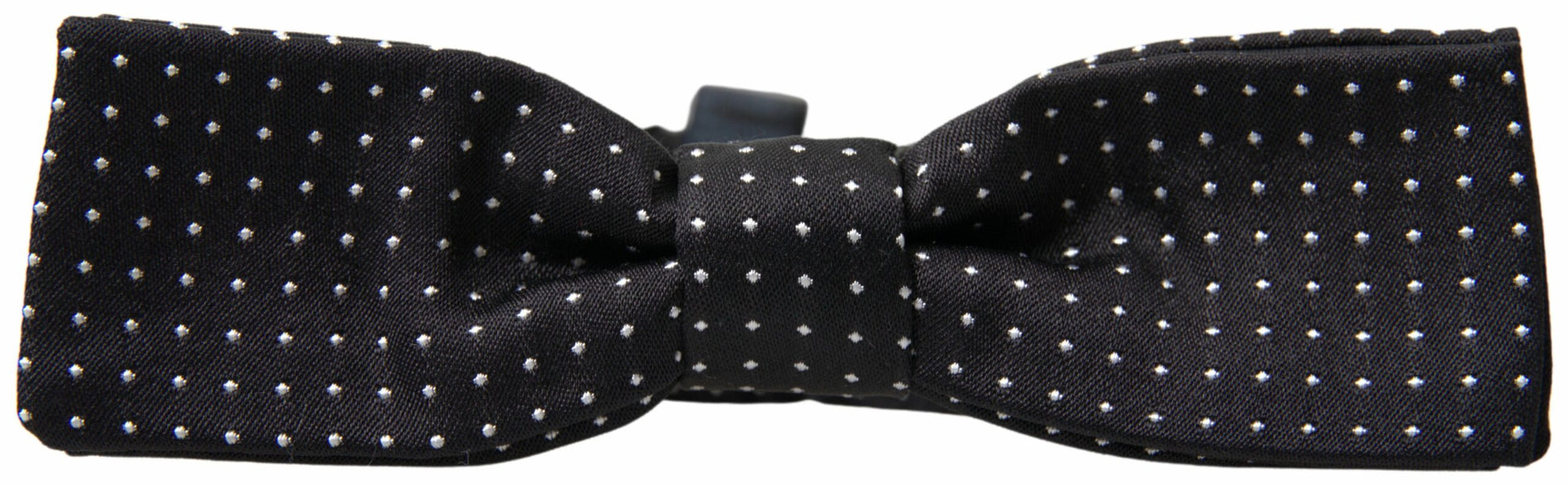 Black Polka Dot Silk Adjustable Men Neck Papillon Bow Tie-Dolce & Gabbana-LabelTerrace.com