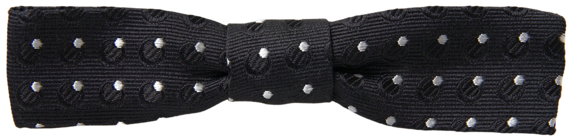 Black Polka Dot Silk Adjustable Men Neck Papillon Bow Tie-Dolce & Gabbana-LabelTerrace.com