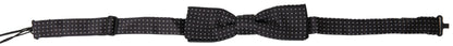 Black Polka Dot Silk Adjustable Men Neck Papillon Bow Tie-Dolce & Gabbana-LabelTerrace.com