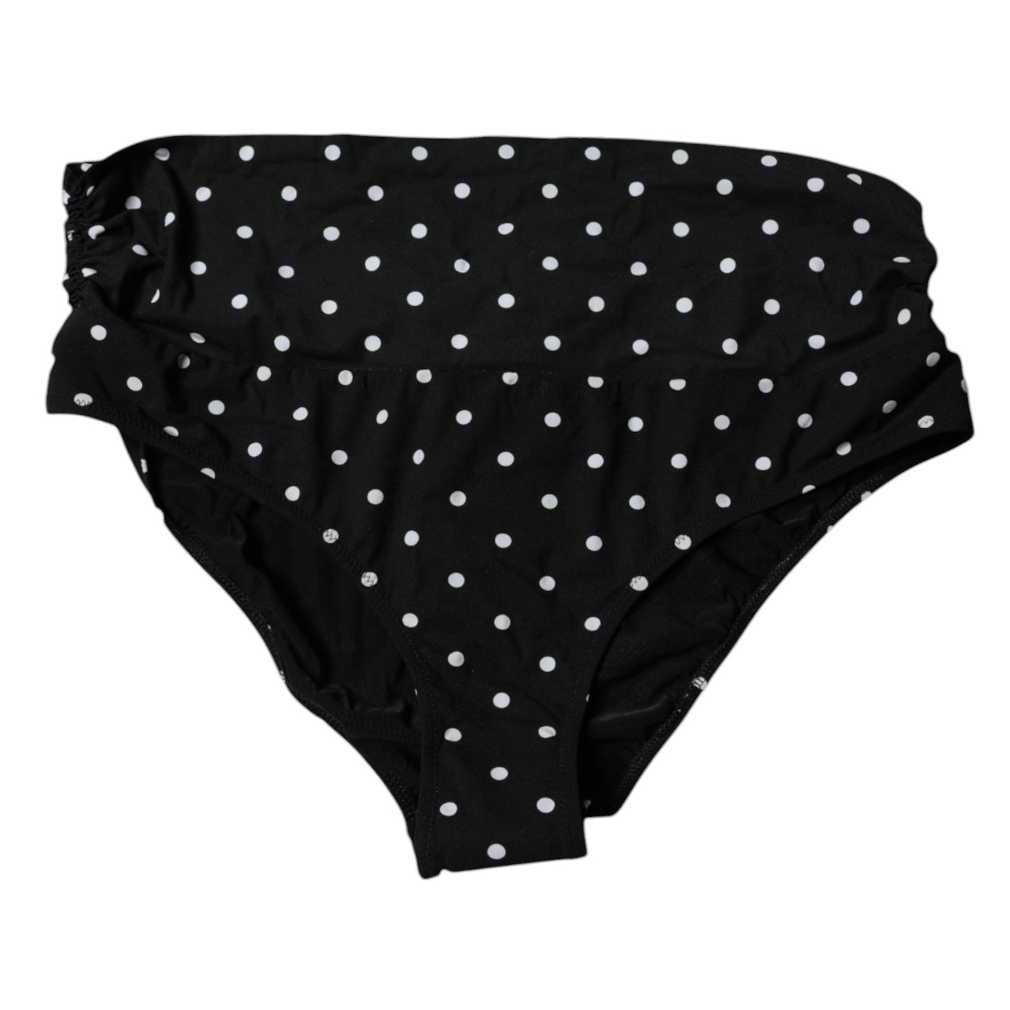 Black Polka Dot Swimsuit Bikini Bottom Swimwear-Dolce & Gabbana-LabelTerrace.com