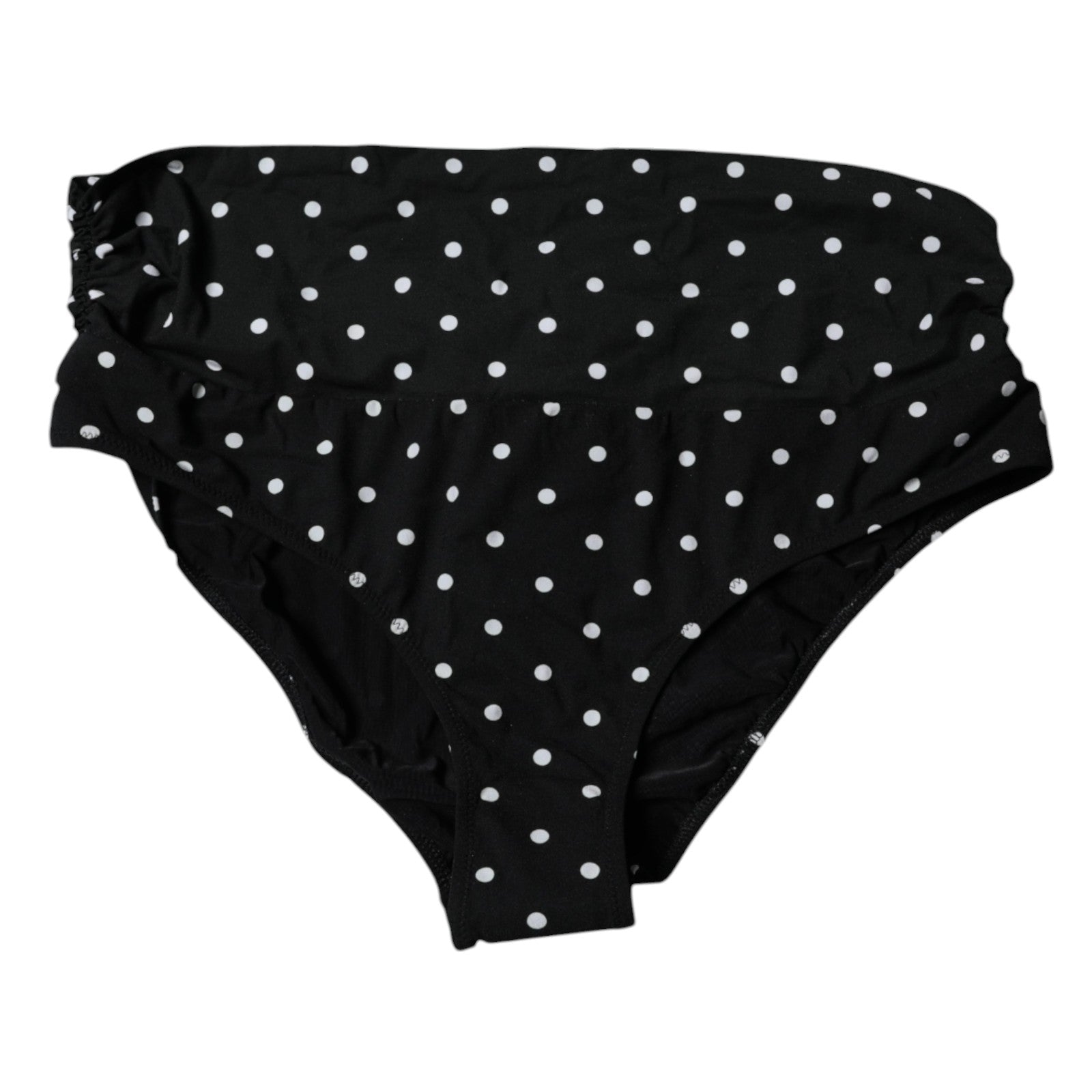 Black Polka Dot Swimsuit Bikini Bottom Swimwear-Dolce & Gabbana-LabelTerrace.com