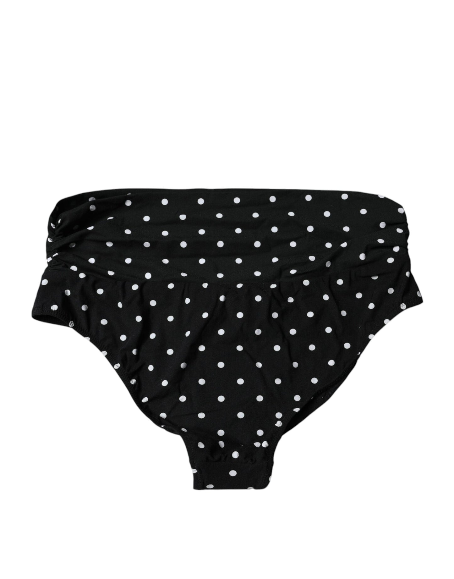 Black Polka Dot Swimsuit Bikini Bottom Swimwear-Dolce & Gabbana-LabelTerrace.com