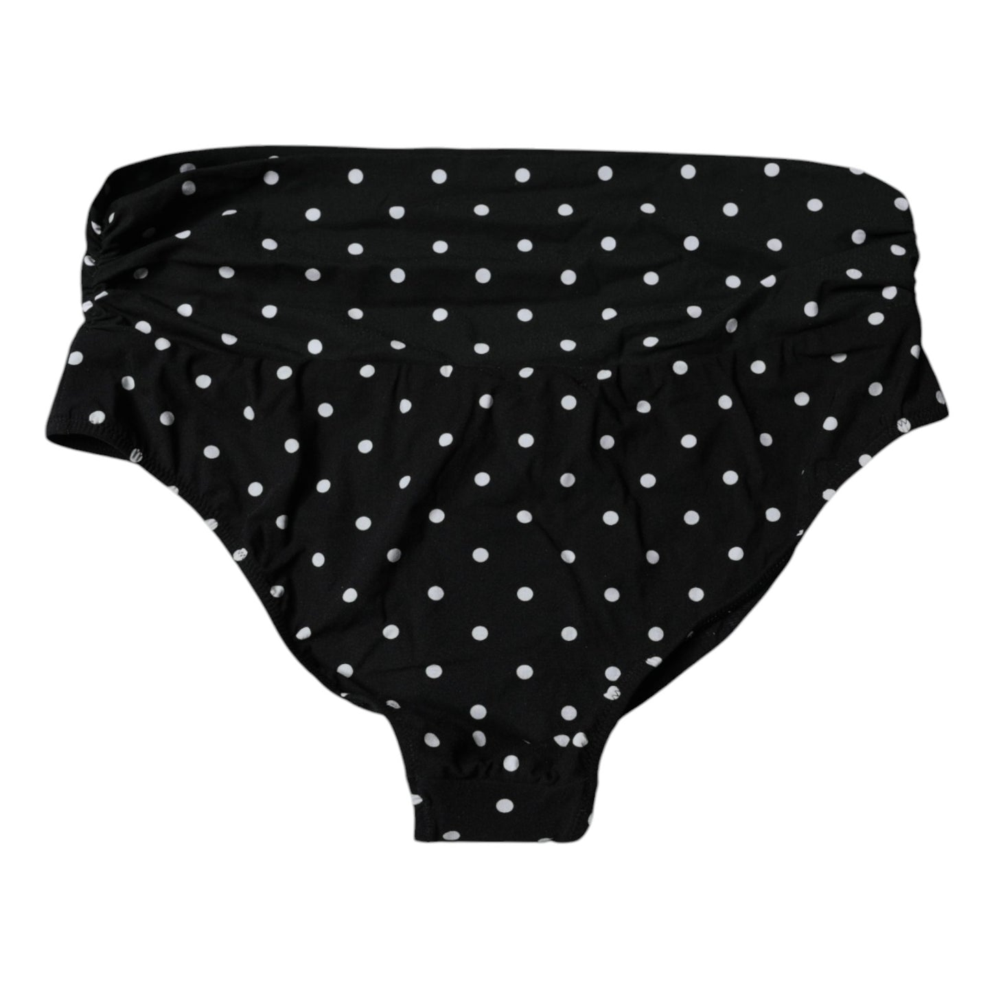 Black Polka Dot Swimsuit Bikini Bottom Swimwear-Dolce & Gabbana-LabelTerrace.com