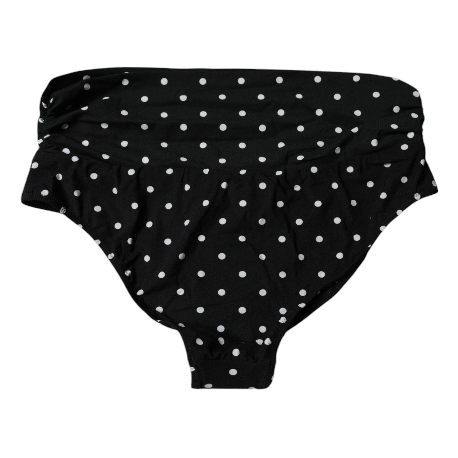 Black Polka Dot Swimsuit Bikini Bottom Swimwear-Dolce & Gabbana-LabelTerrace.com