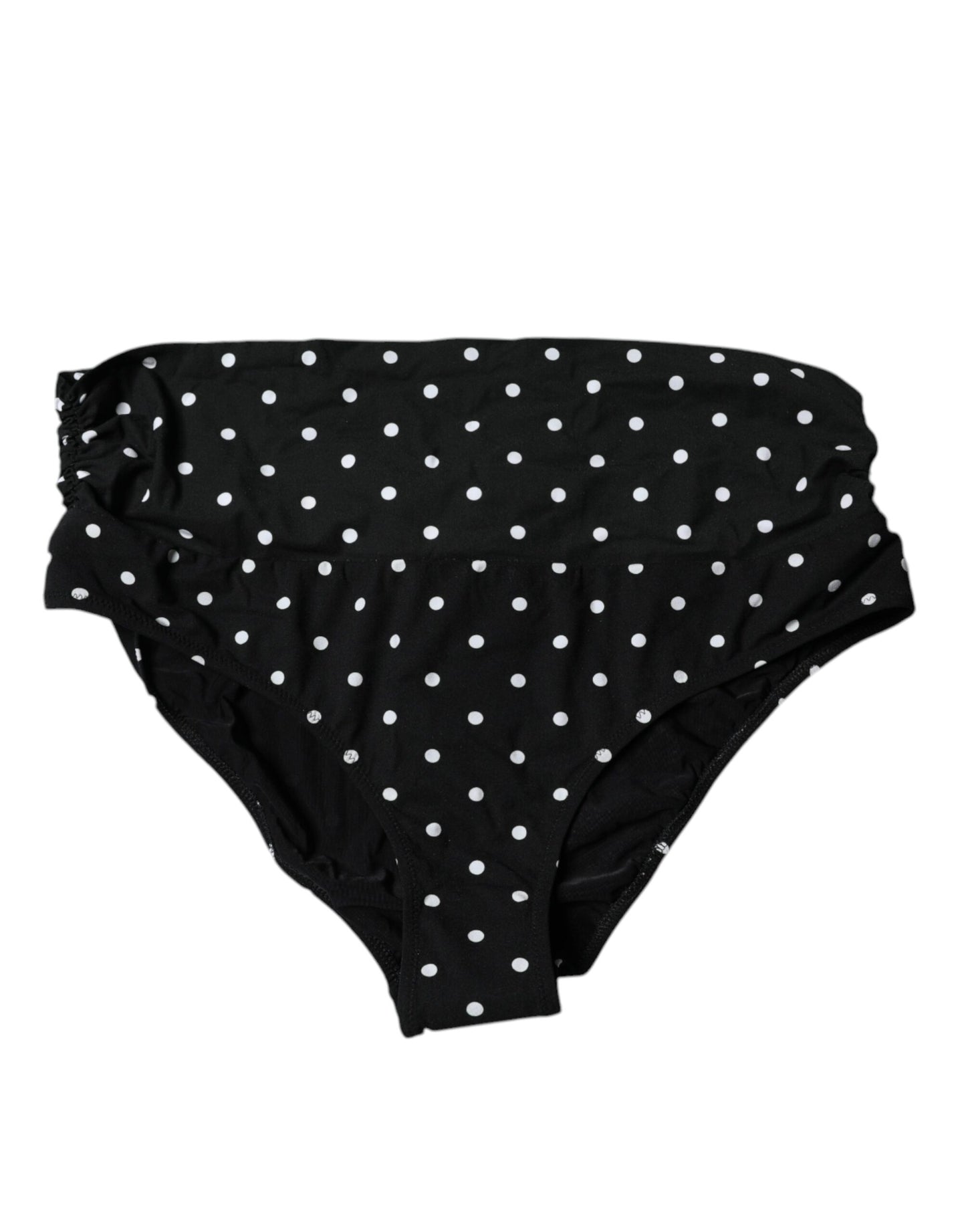 Black Polka Dot Swimsuit Bikini Bottom Swimwear-Dolce & Gabbana-LabelTerrace.com