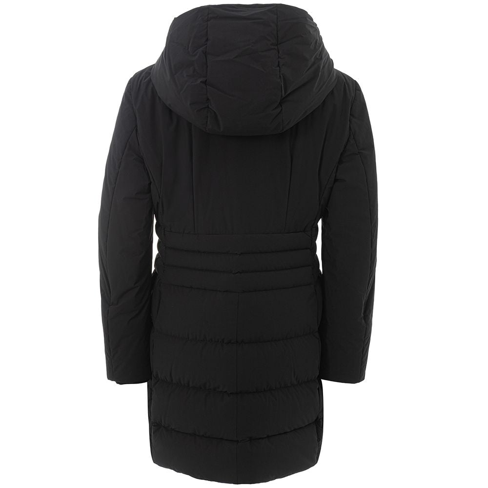 Black Polyamide Full-Length Jacket
