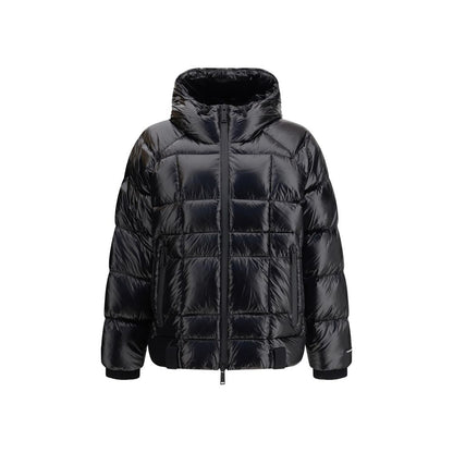 Black Polyamide Full-Length Jacket