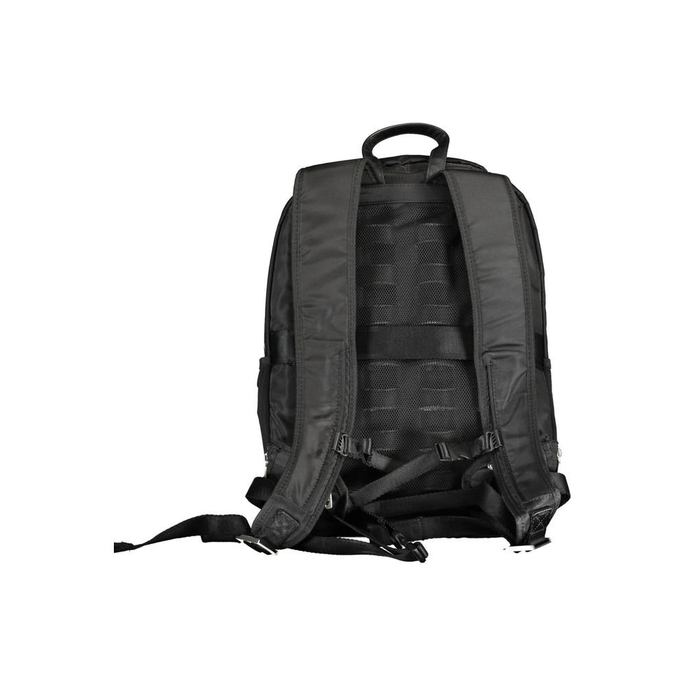 Black Polyamide Men Backpack-Guess Jeans-LabelTerrace.com