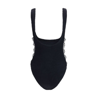 Black Polyamide One-Piece Swimsuit