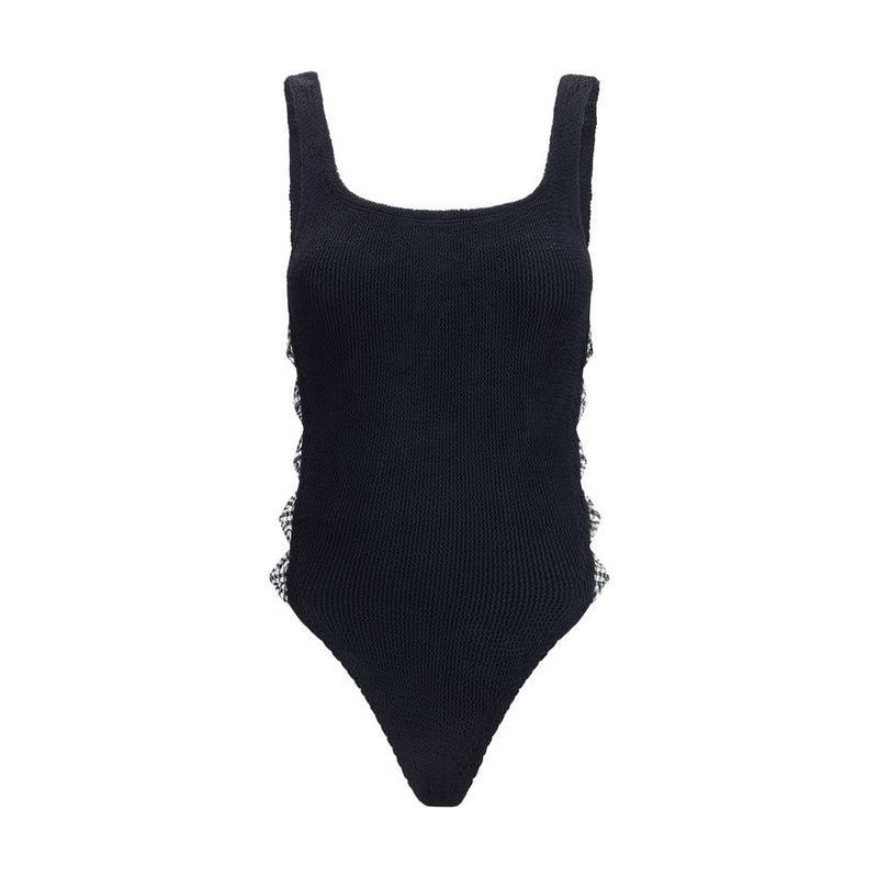 Black Polyamide One-Piece Swimsuit
