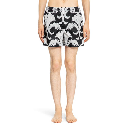 Metamorphos Wall-Print Swim Shorts-Valentino-LabelTerrace.com
