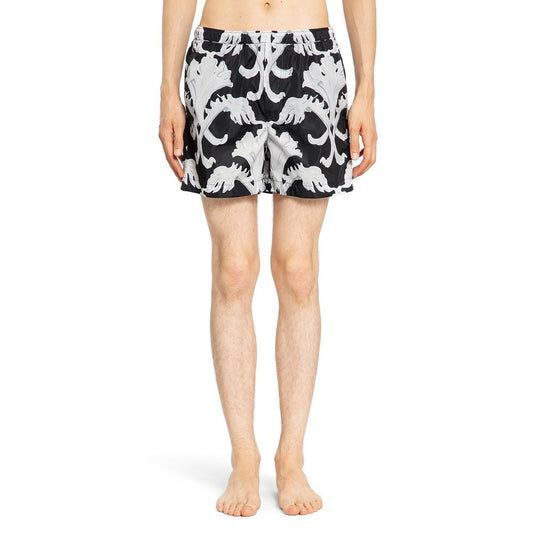 Metamorphos Wall-Print Swim Shorts-Valentino-LabelTerrace.com