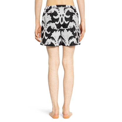 Metamorphos Wall-Print Swim Shorts-Valentino-LabelTerrace.com