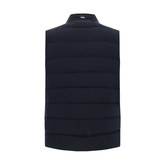 Black Polyamide Sleveless Jacket