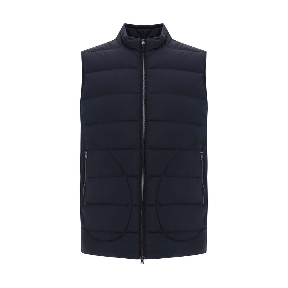 Black Polyamide Sleveless Jacket