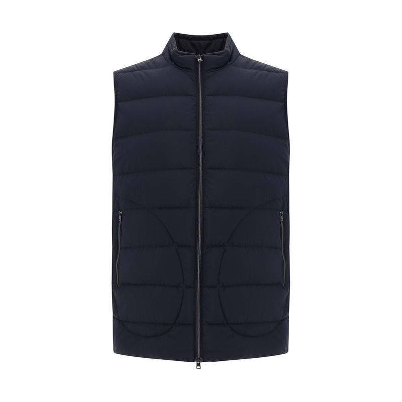 Black Polyamide Sleveless Jacket